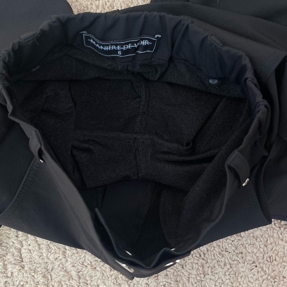 Maniere De Voir Black High-Rise Women’s Cargo Nylon Blend Utility Pants Size 6 - Picture 9 of 15